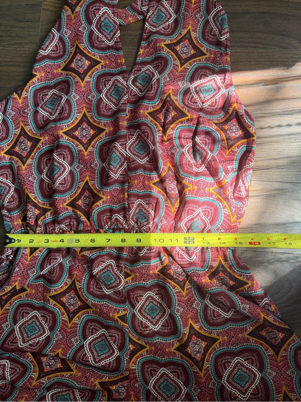 BeBop Red Multi-Color Halter Romper - Picture 10 of 11